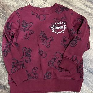 Boys Super Mario Sweatshirt. Size 5t